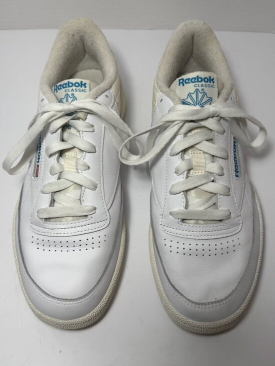 Reebok Other - Reebok Classic C 85 Mens Sneaker Blue Logo Shoes Throwback Retro Sz 8.5